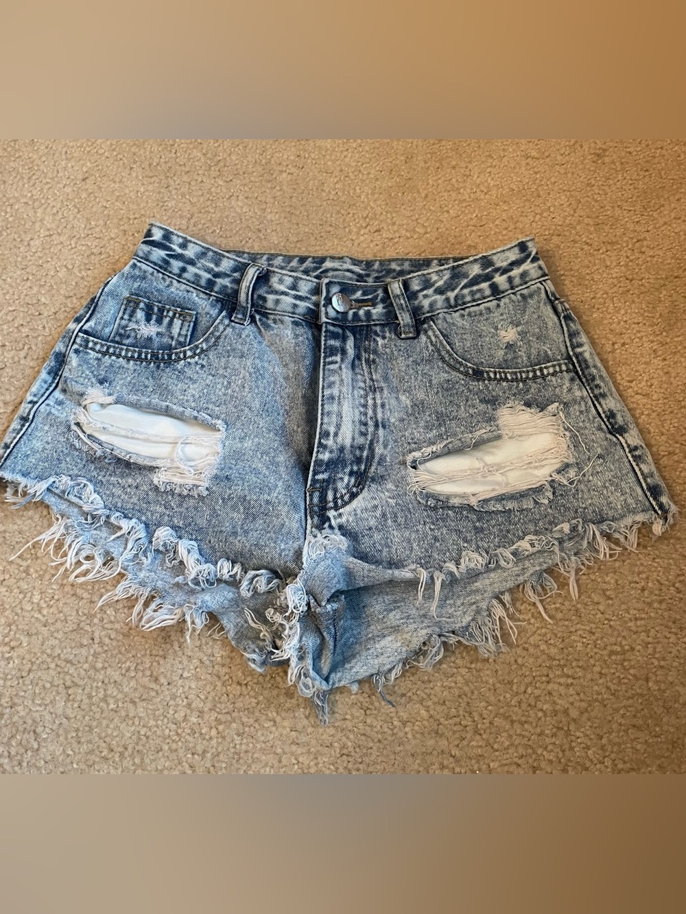 Shein Frayed Denim Shorts